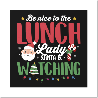 Lunch Lady Santa Posters and Art